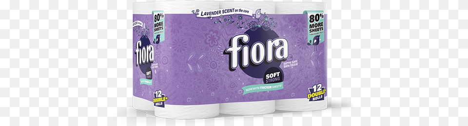 Fiora Lavender Scented Core Toilet Paper Double Rolls Fiora Bath Tissue 12 Pack, Towel, Toilet Paper, Paper Towel, Food Free Png Download