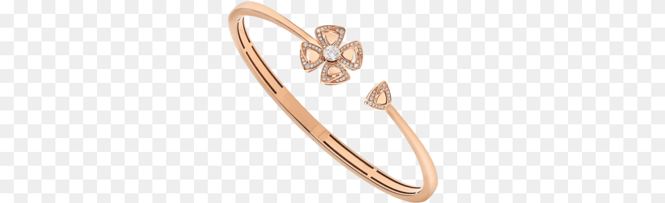 Fiorever 18 Kt Rose Gold Bracelet Set With A Central Bangle, Accessories, Ring, Jewelry, Gemstone Free Transparent Png