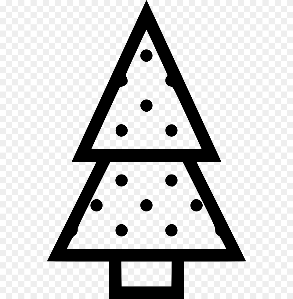 Fir Tree Comments Christmas Tree, Triangle, Stencil Free Transparent Png