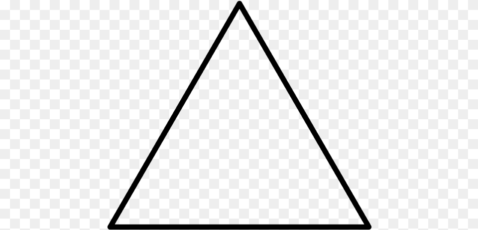 Fire Alchemy Symbol Triangle Shape, Gray Png Image