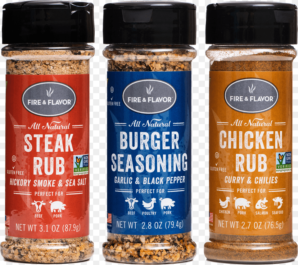 Fire Amp Flavor Rub Amp Seasoning Variety 3 Pack Spice Rubs For Chicken And Steak Free Png