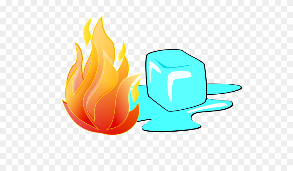 Fire And Ice Clipart Ice Cubes And Fire Ice And Fire Logo, Flame, Animal, Fish, Sea Life Free Png Download