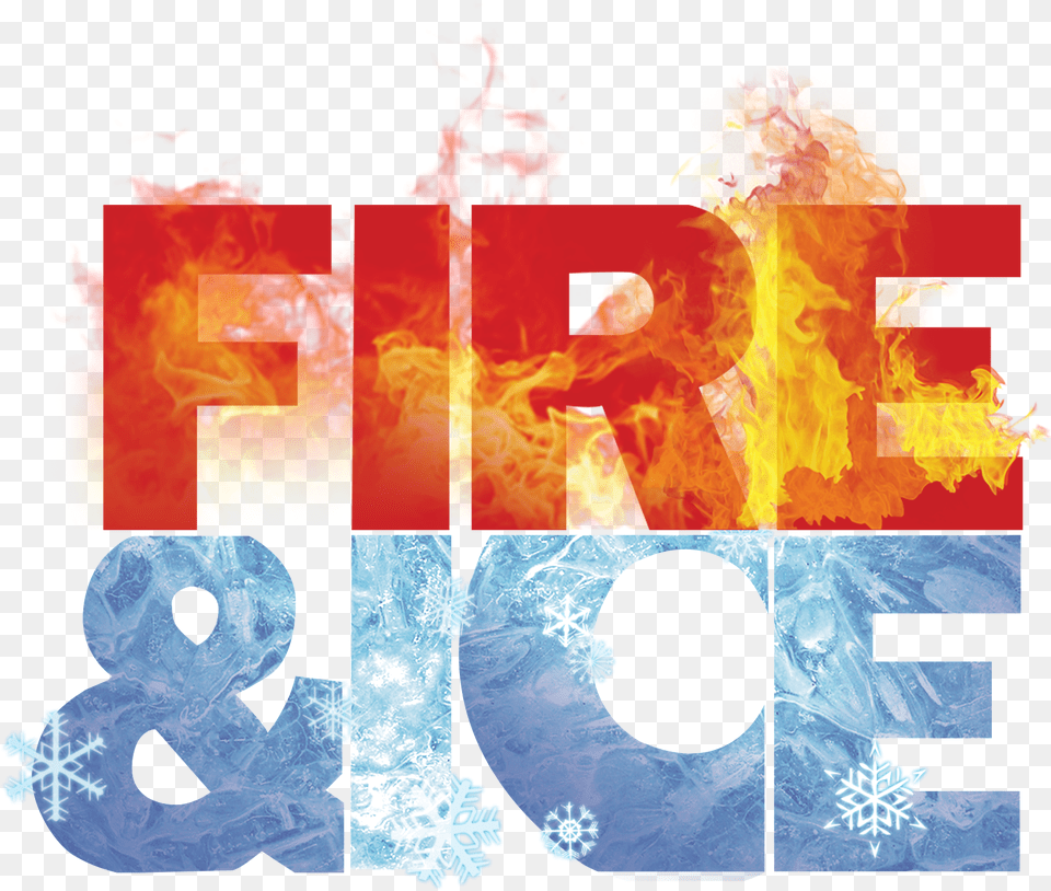 Fire And Ice Graphic, Flame, Text Free Png Download