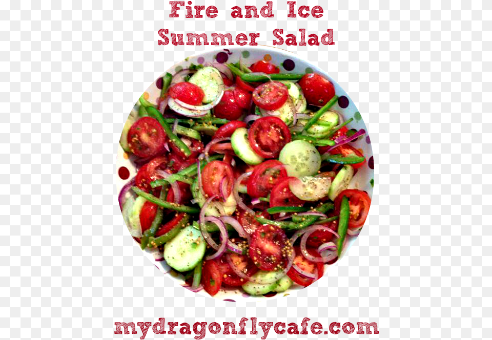 Fire And Ice Summer Salad2 Caprese Salad, Plate, Food, Lunch, Meal Free Png Download