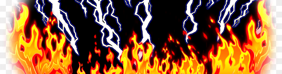 Fire And Thunder Background Ch Flame, Nature, Outdoors, Mountain Free Png Download
