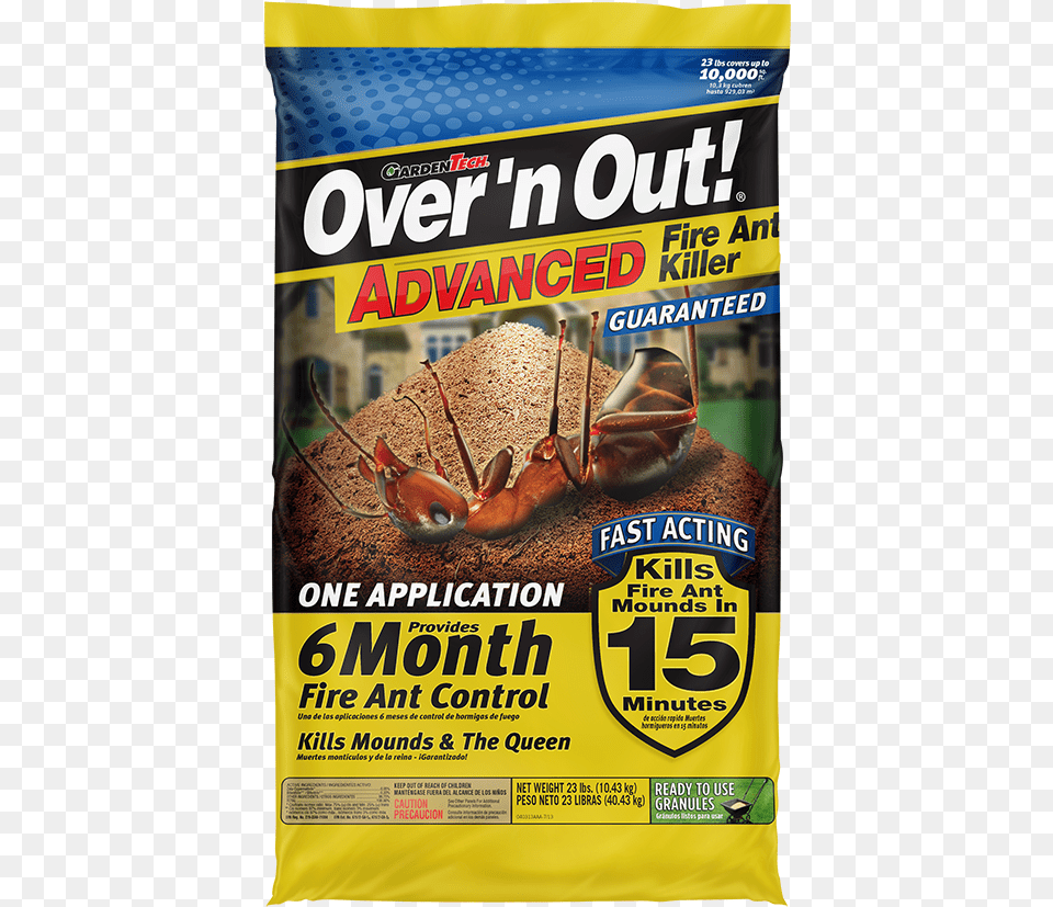 Fire Ant Killer Overu0027n Out Advanced Fire Ant Killer Over And Out Pesticide, Advertisement, Poster, Food Free Png Download
