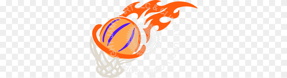 Fire Basketball In Hoop, Sphere, Ball, Sport, Tennis Png Image