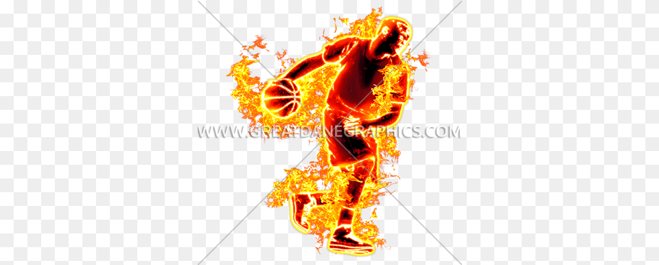Fire Basketball Player Production Ready Artwork For T For Basketball, Light, Bonfire, Flame Png Image