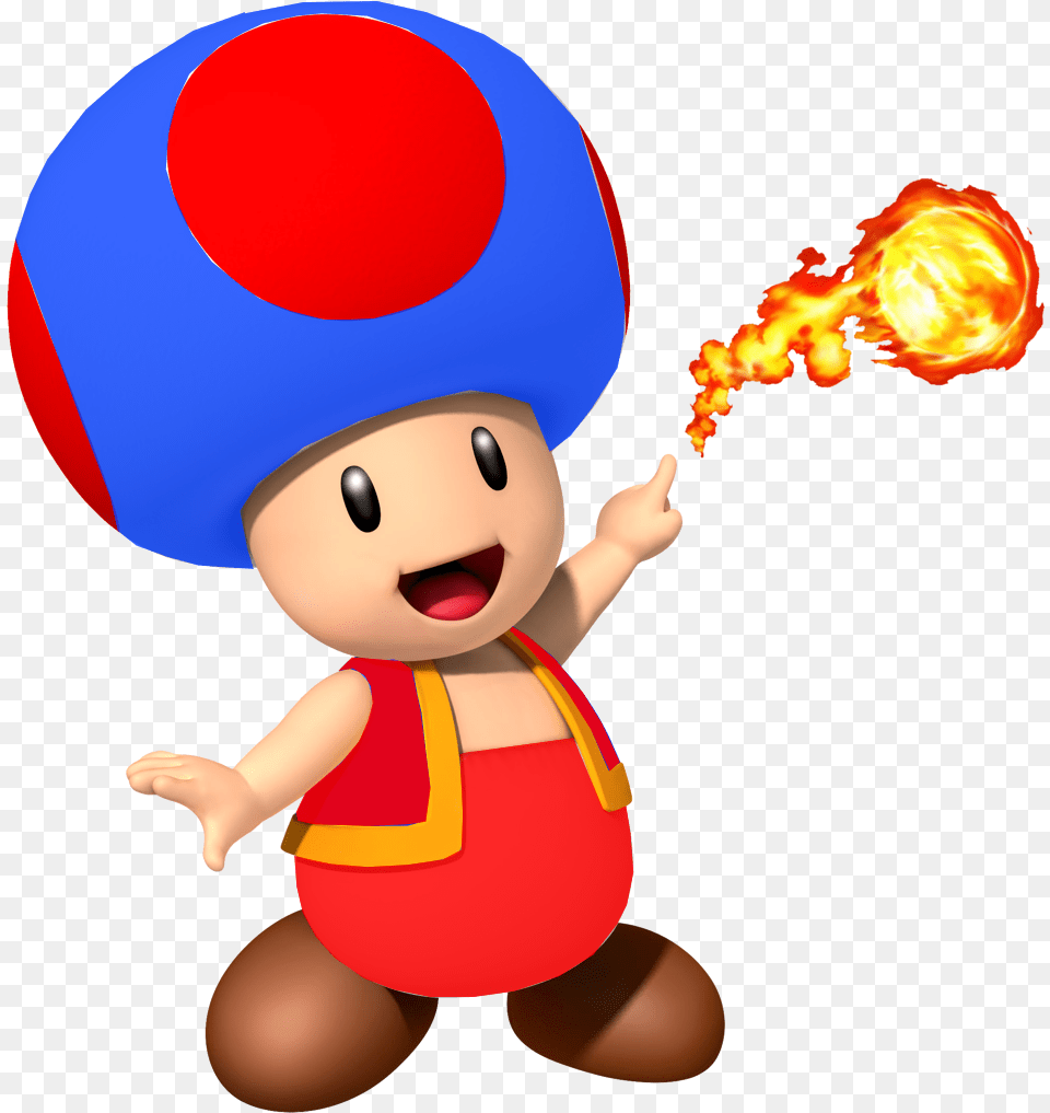 Fire Blue Toad New Super Mario Bros Wii Blue Toad, Baby, Person Png Image