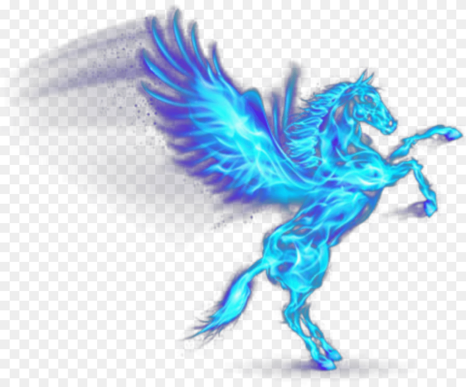Fire Bluefire Horse Pegasus Firehorse Firepegasus, Person, Light Free Png Download