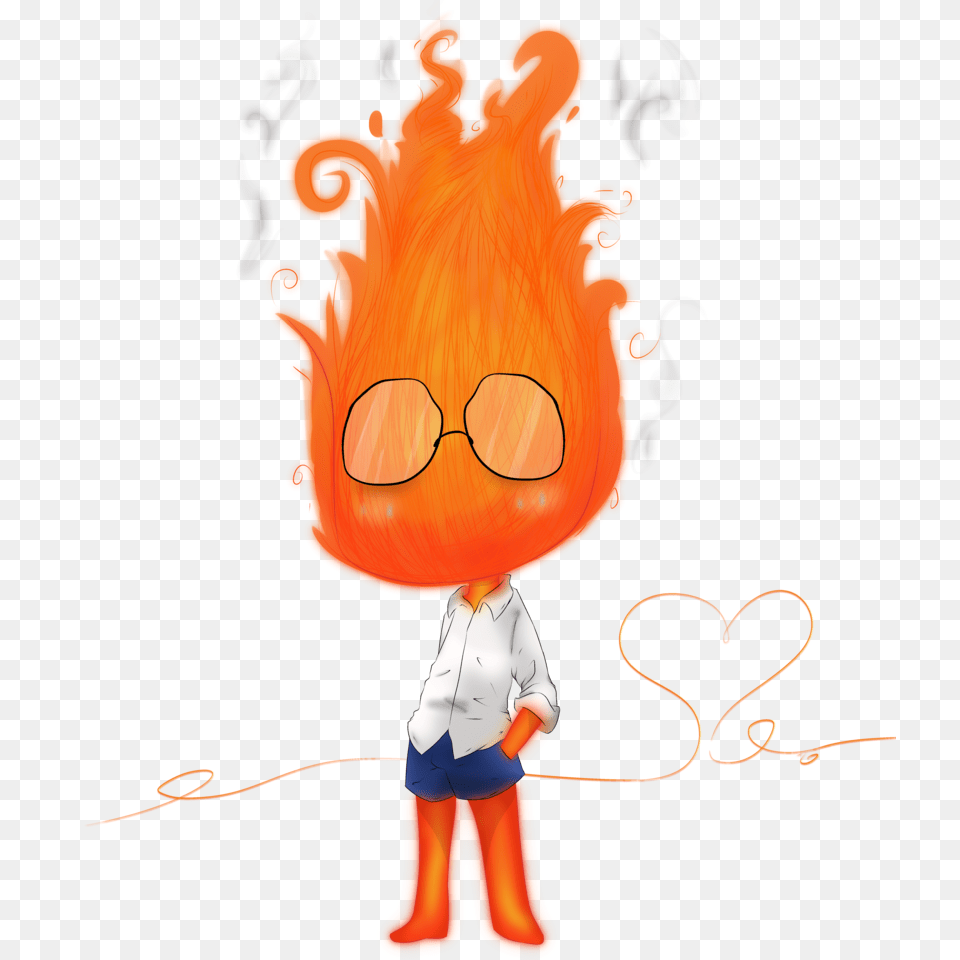 Fire Boi Doodle, Flame, Person Png Image