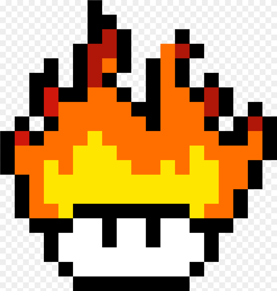Fire Boi Pixel Art Maker Fire Mushroom Pixel Art, First Aid, Flame Png Image