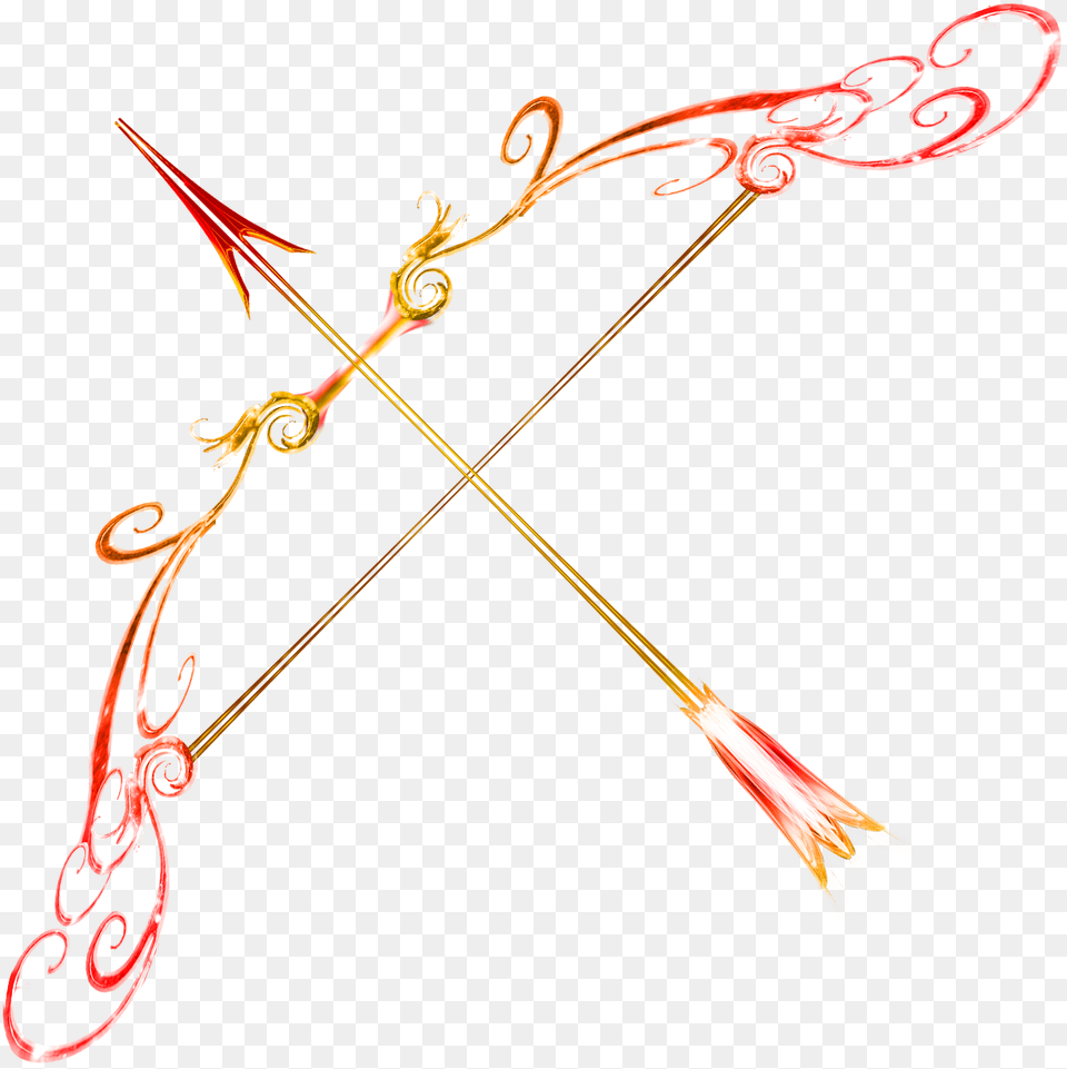 Fire Bow And Arrow, Weapon Png Image