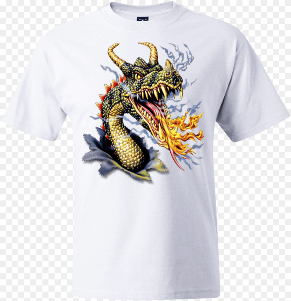 Fire Breathing Dragon, Clothing, T-shirt, Animal, Dinosaur Free Png