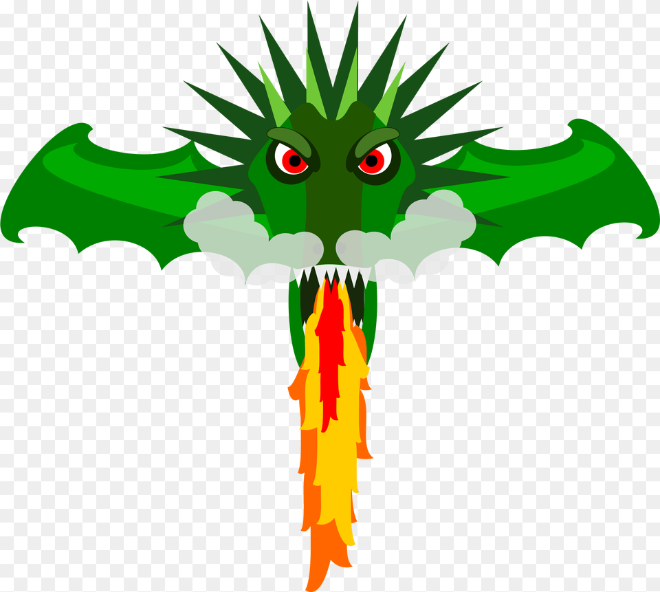Fire Breathing Dragon Head Clipart Animated Dragon Clip Art, Green, Person Png