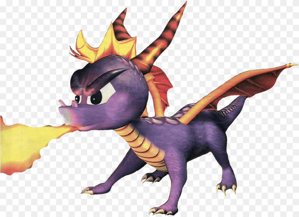 Fire Breathing Dragon Spyro The Dragon Fire, Cartoon, Purple, Animal, Dinosaur Free Png