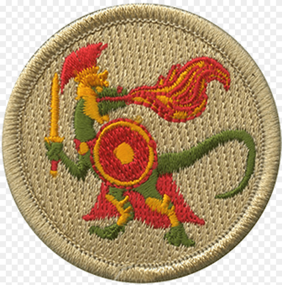 Fire Breathing Spartan Dinosaur Patrol Patch Emblem, Embroidery, Home Decor, Pattern, Applique Free Transparent Png