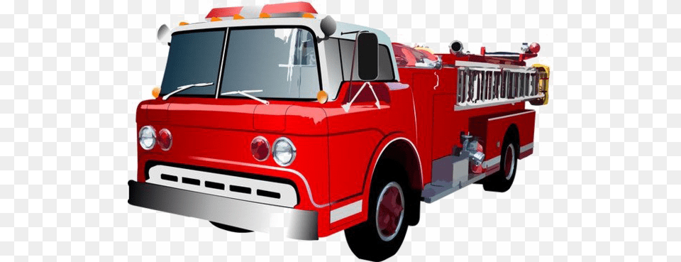Fire Brigade Truck Transparent Image1 Fire Truck Clip Art, Transportation, Vehicle, Fire Truck Png Image