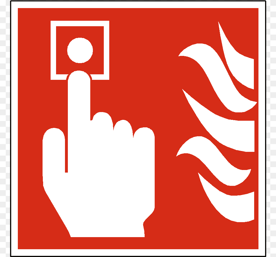 Fire Button Sign Fire Alarm Safety Sign, Symbol, Road Sign Free Png