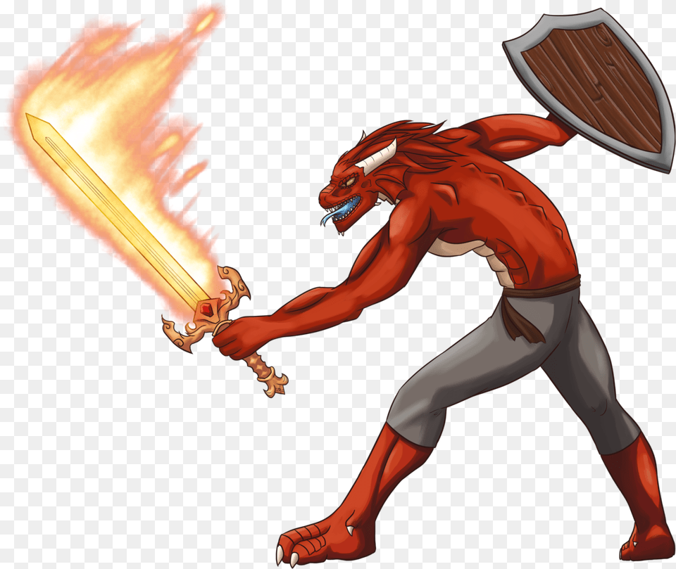 Fire By Transparentpng Shirtless Dragonborn, People, Person, Adult, Female Free Png