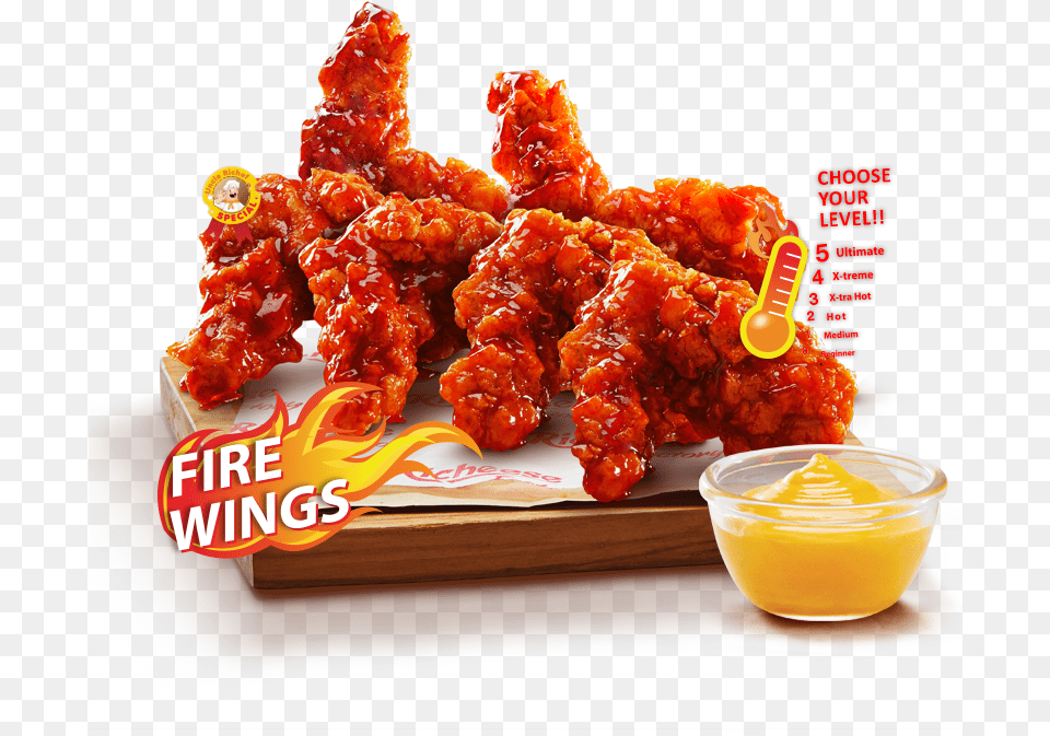 Fire Chicken Wings 6pcs Richeese Factory Fire Chicken Wings Richeese, Food, Fried Chicken, Animal, Invertebrate Png