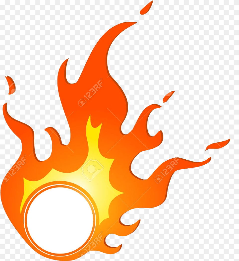 Fire Circle Clipart Transparent Fire Drawing In Circle, Flame, Lighting, Light Free Png Download