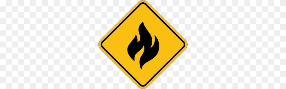 Fire Clip Art, Sign, Symbol, Road Sign Free Png Download