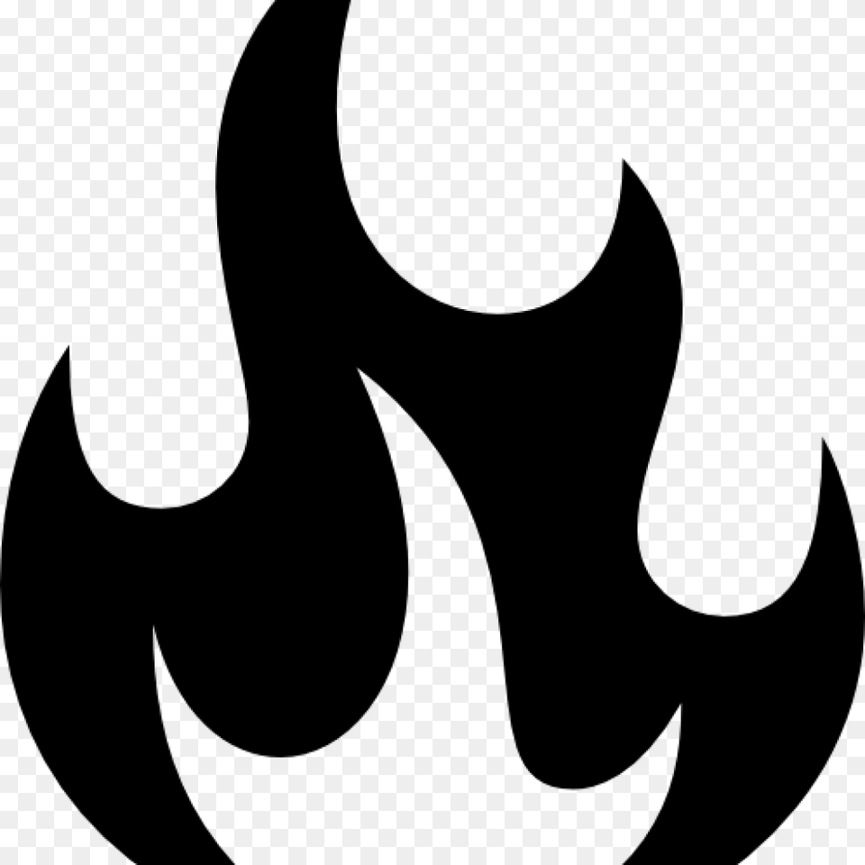 Fire Clipart Black And White Fire Clip Art At Clker Gourmet, Gray Free Transparent Png
