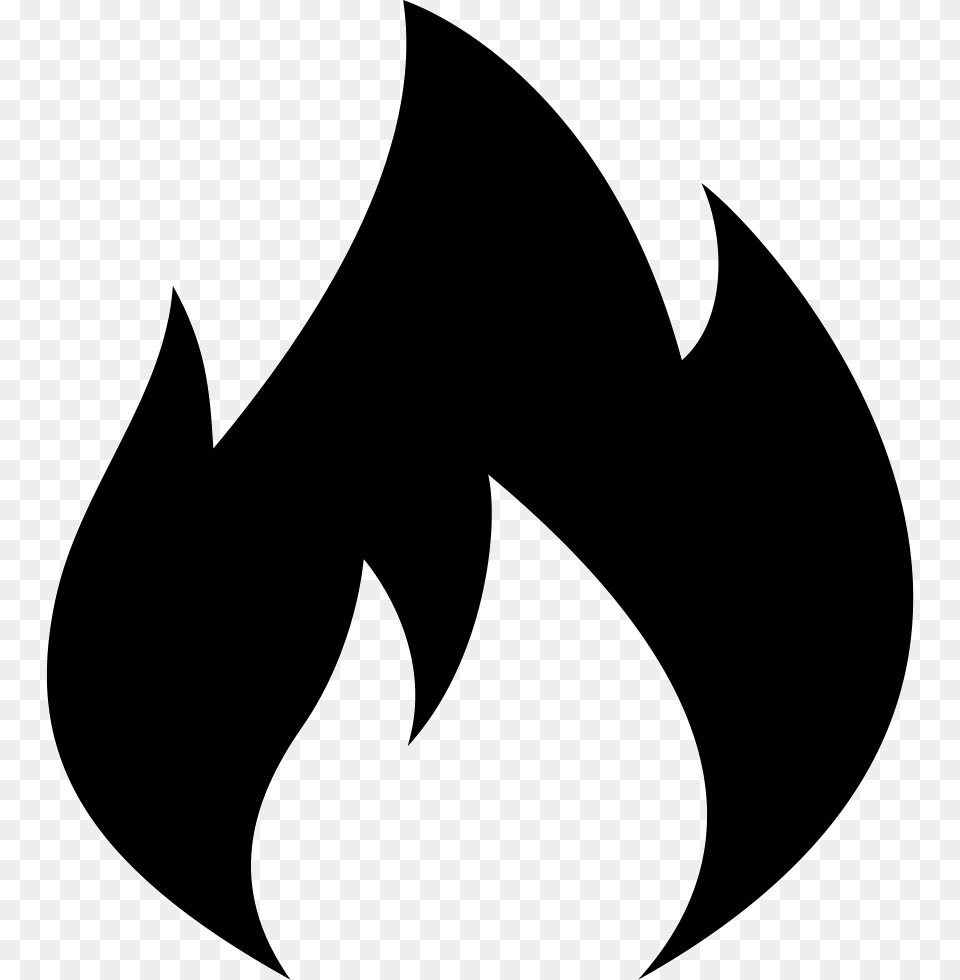 Fire Comments Black And White Fire Clipart, Stencil, Symbol, Animal, Fish Free Transparent Png
