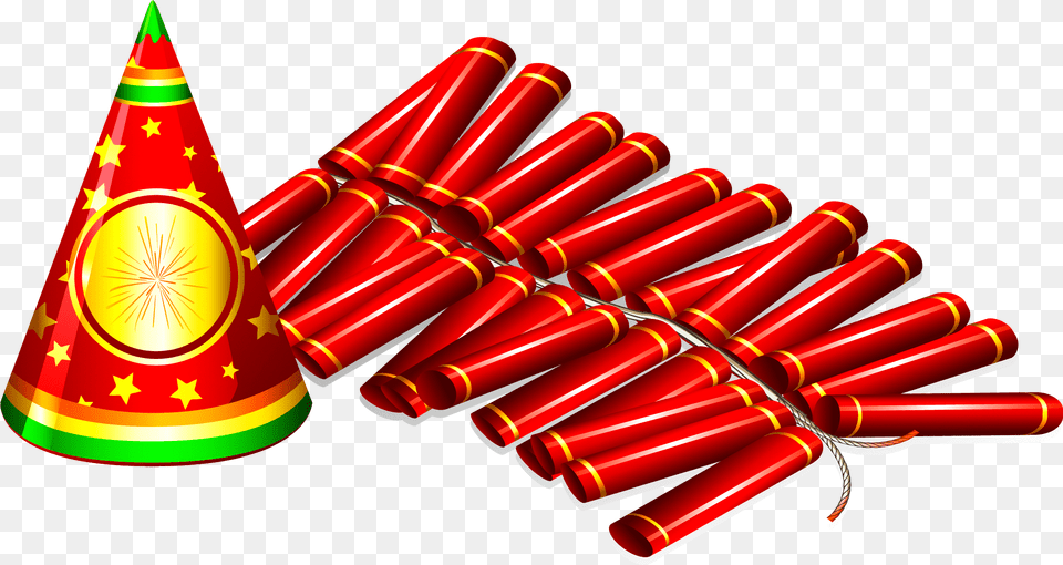 Fire Crackers Clipart Diwali Crackers, Clothing, Hat, Weapon, Dynamite Free Png Download
