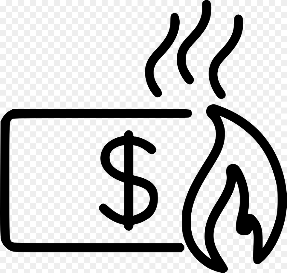 Fire Damage Burning Cash Icon, Stencil, Symbol, Sticker, Text Png