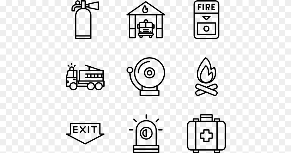 Fire Department Collection Couple Icon Transparent Background, Gray Free Png