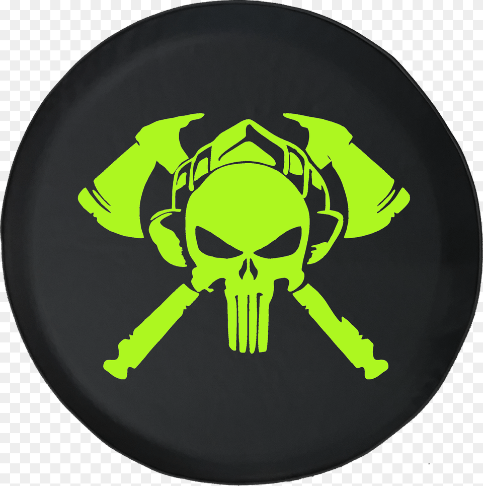 Fire Department Punisher Skull Shield Helmet With Crossed Firefighter Decal, Plate, Symbol, Face, Head Free Transparent Png