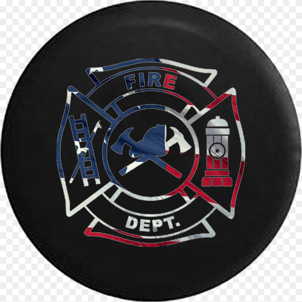 Fire Department Waving American Flag Madison Heights Mi Fire Department Logo, Toy, Frisbee, Disk Png Image