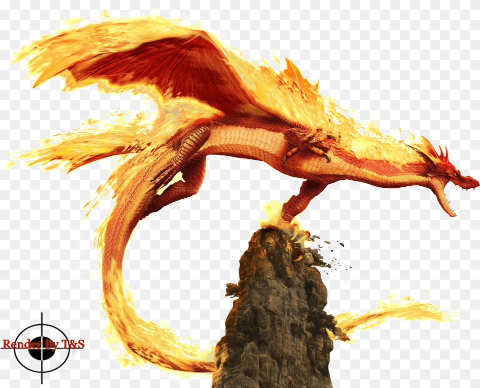 Fire Dragon Banner Transparent Library Fire Dragon, Animal, Dinosaur, Reptile Free Png