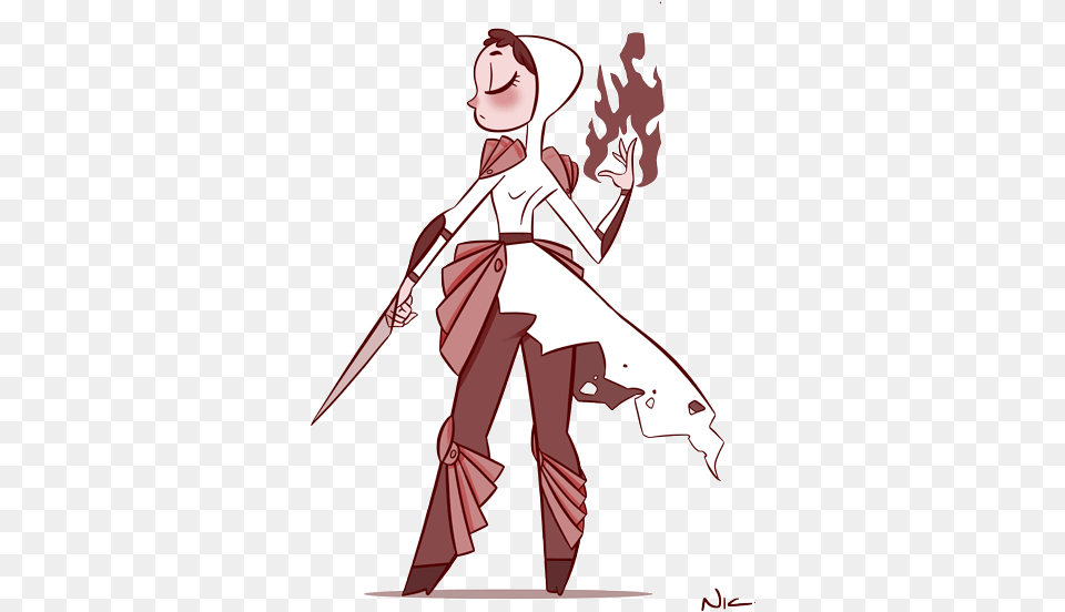 Fire Drawing Tumblr Animation Of Joan Of Arc, Adult, Female, Person, Woman Png Image