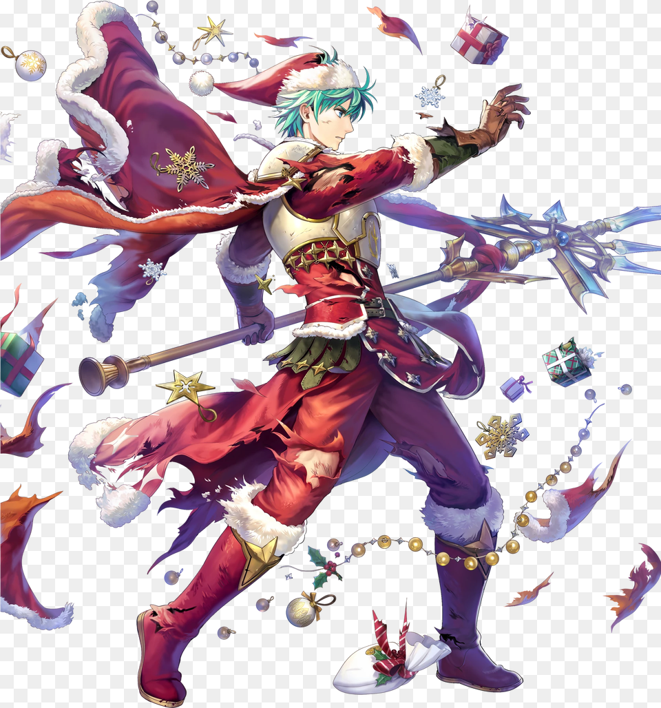 Fire Emblem Heroes Christmas Ephraim, Book, Comics, Publication, Person Free Png