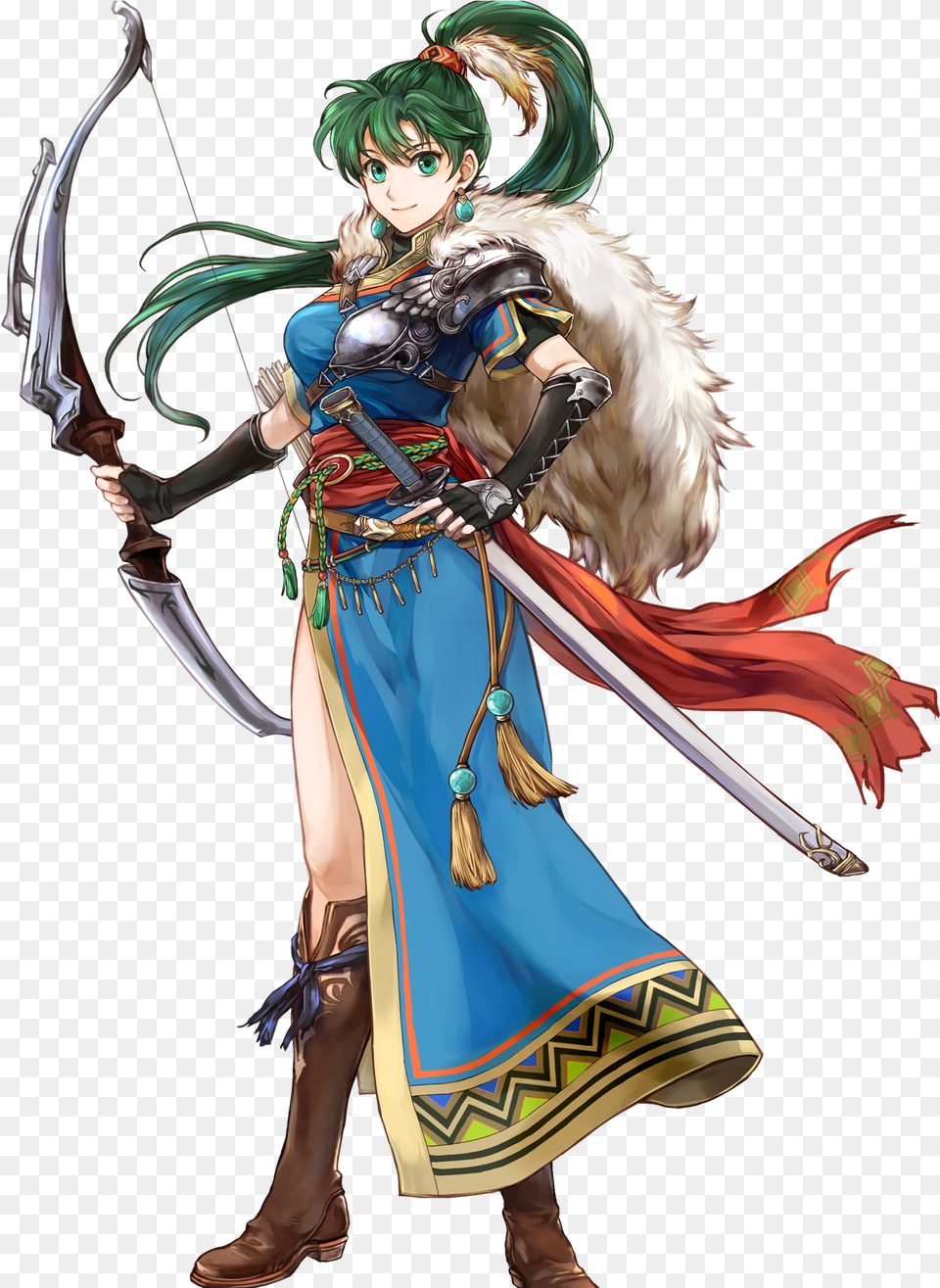 Fire Emblem Heroes Lyn, Person, Sport, Weapon, Bow Png Image