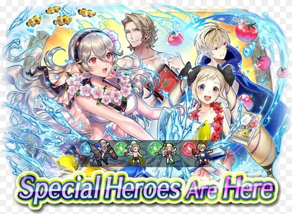 Fire Emblem Heroes Summer Banner, Book, Comics, Publication, Manga Free Png