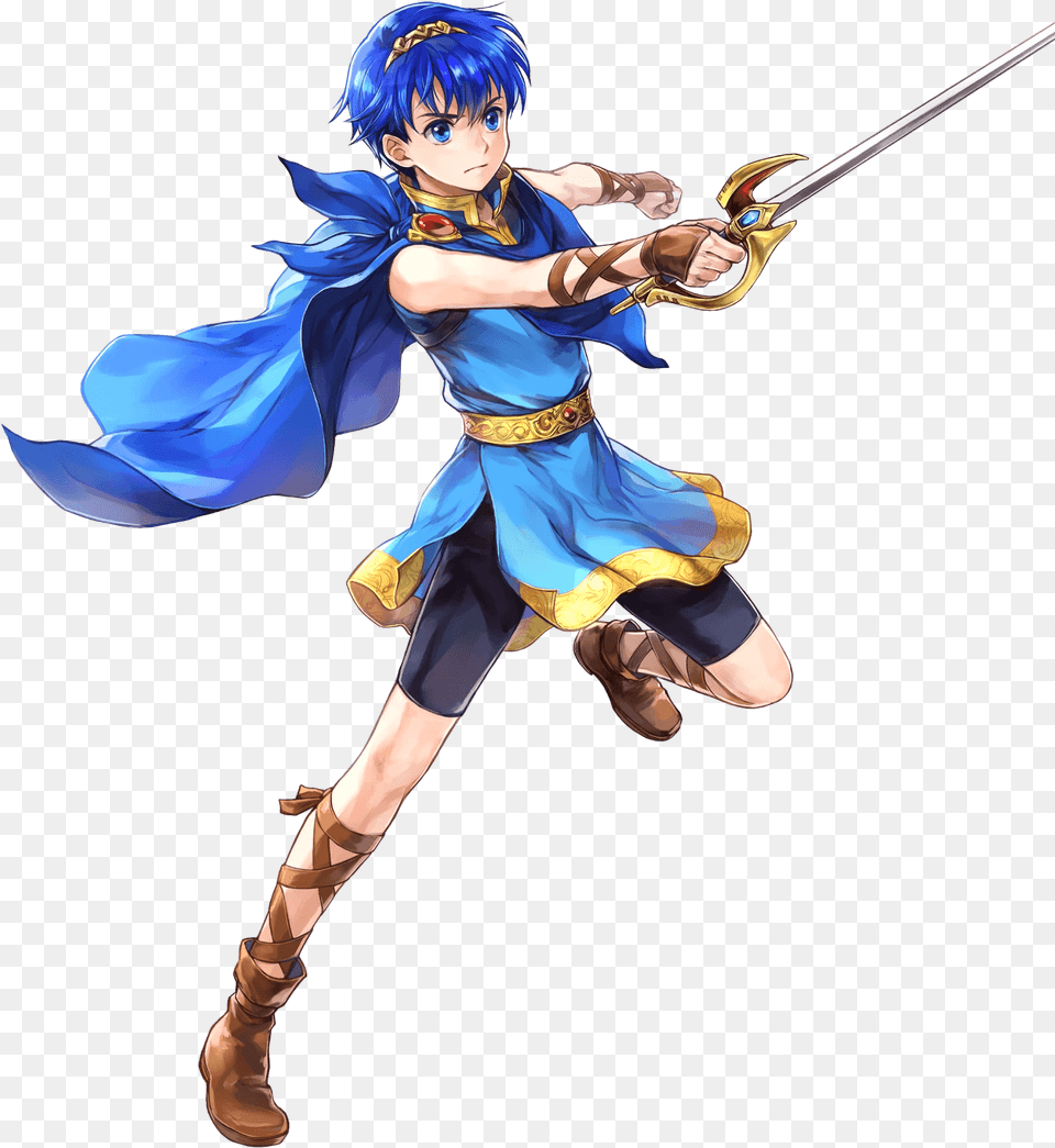 Fire Emblem Heroes Wiki Marth Fire Emblem Heroes Young Marth, Weapon, Sword, Book, Comics Free Png Download