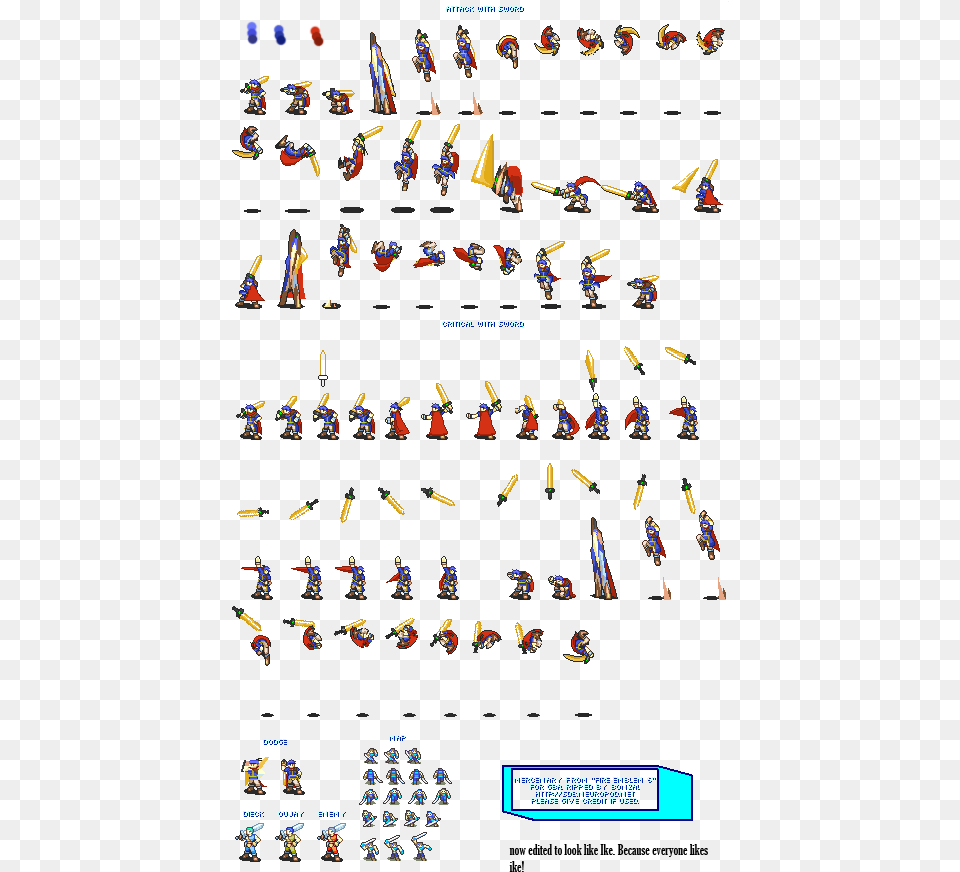 Fire Emblem Ike Sprites Fire Emblem Ike Sprites, Person, Clothing, Hat, People Png
