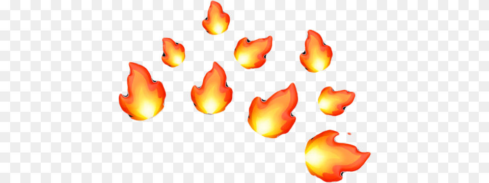 Fire Emoji Crown Snapchat Freetoedit, Flame, Flower, Petal, Plant Png