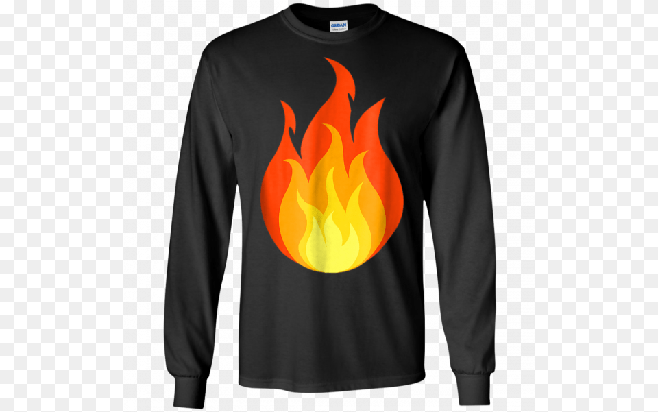 Fire Emoji Flame Hot Halloween Costume Maxwell Said And There Was Light T Shirt, Clothing, Sleeve, Long Sleeve, Adult Free Png