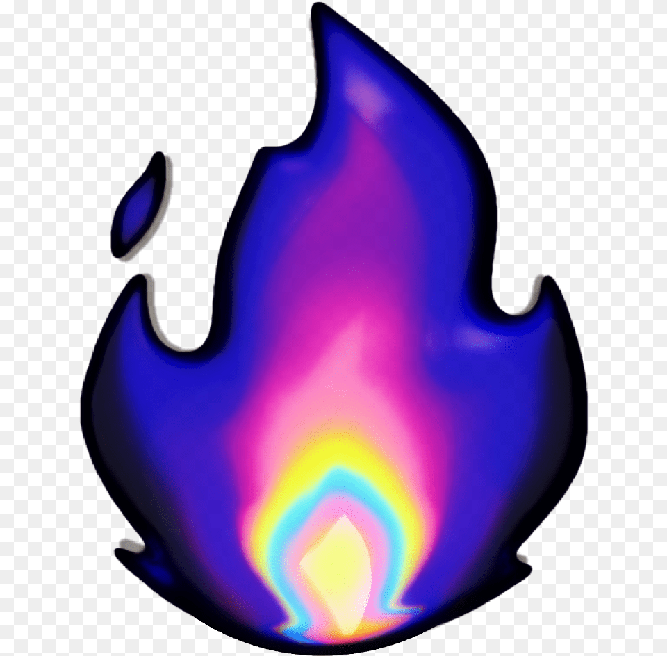 Fire Emoji Holographic Picsart Emoji, Lighting, Flame, Purple, Light Png Image