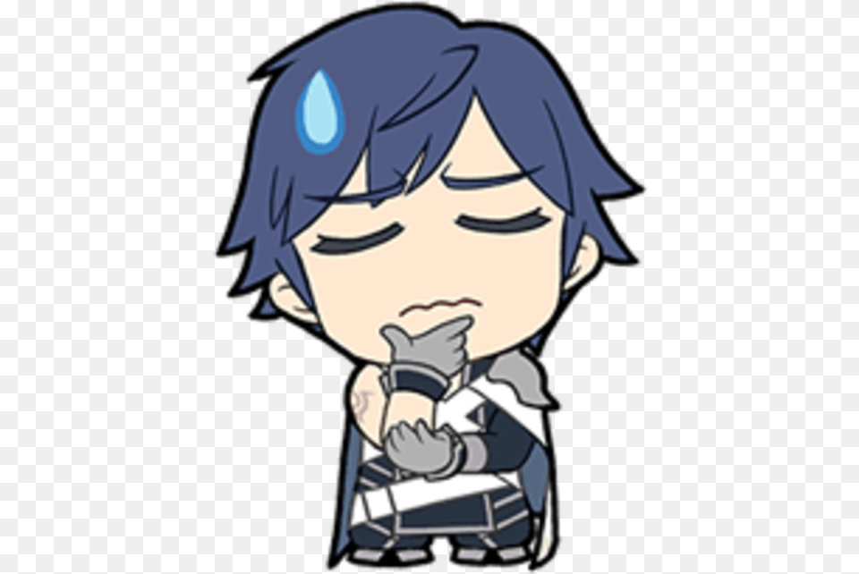 Fire Emoji Transparent Thinking Chrom Emoji Fire Fire Emblem Line Stickers, Book, Comics, Publication, Baby Png Image