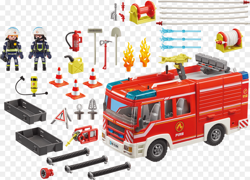 Fire Engine 9464 Playmobil Usa Playmobil Fire Engine 9464, Toy, Person, Helmet, Transportation Free Png Download