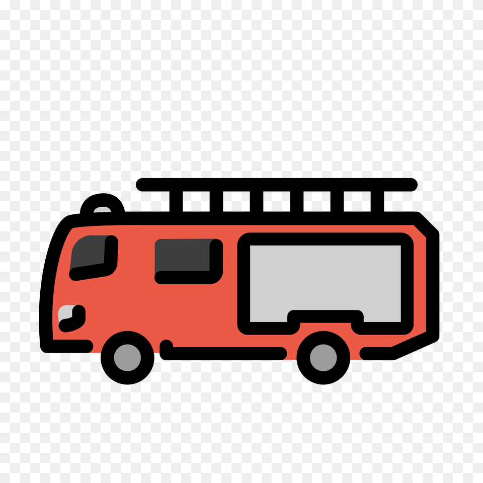 Fire Engine Emoji Clipart, Transportation, Vehicle, Fire Truck, Truck Png