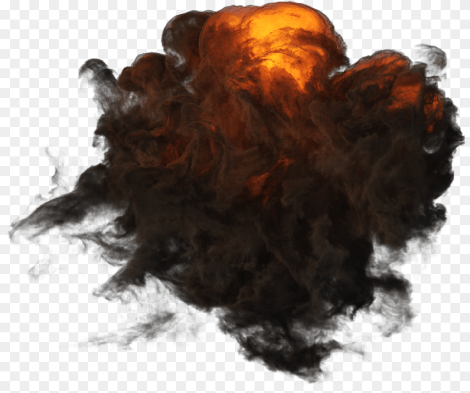 Fire Explosion Black Smoke Background, Flame, Person Png
