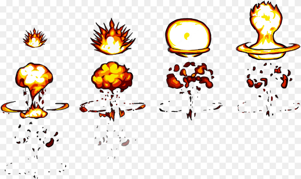 Fire Explosion Cartoon Explosion Sprites, Flame, Light, Person Free Png Download