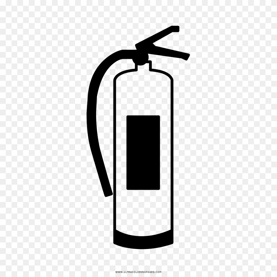 Fire Extinguisher Coloring Pages, Gray Png Image